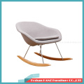 Foshan Supplier Living Room Fabric PU Leather Wooden Plastic Rocking Safe Chair